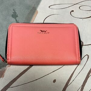 Scout Vibrant Coral Zipper Wallet